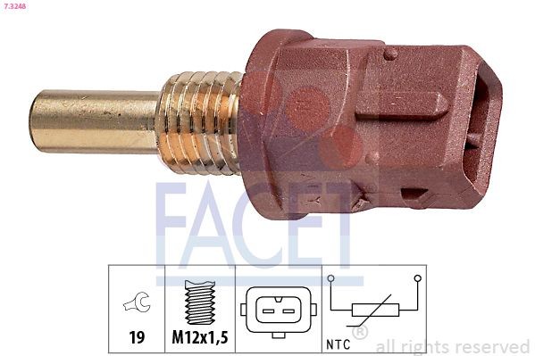 FACET Oil temperature sensor Article number: 7.3248 cheaply