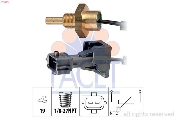 FACET Sensore, Temperatura refrigerante Numero articolo: 7.3253 poco costoso