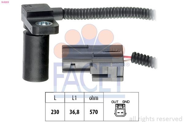 FACET RPM Sensor, automatic transmission Article number: 9.0233 cheaply