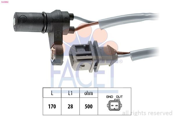 FACET RPM Sensor, automatic transmission Article number: 9.0392 cheaply