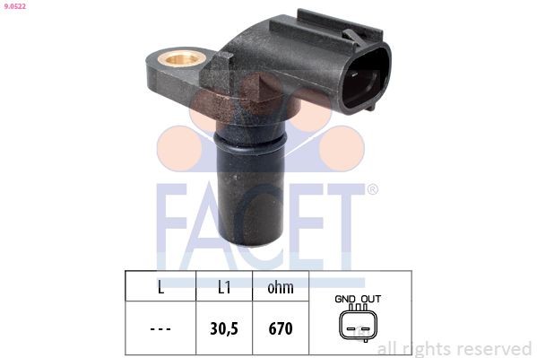 FACET RPM Sensor, automatic transmission Article number: 9.0522 cheaply