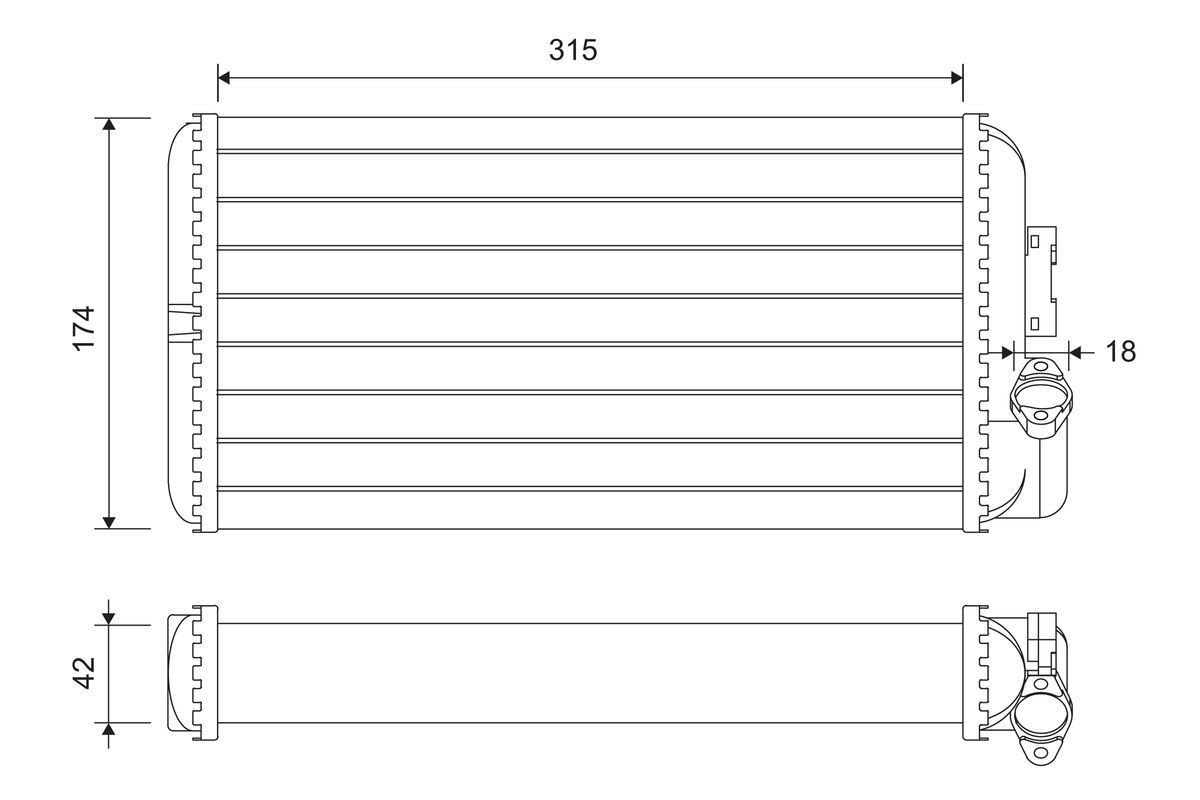VALEO Heater matrix Article number: 811644 cheaply