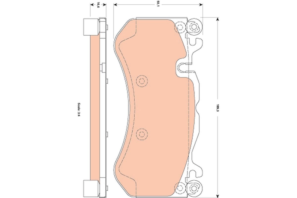 TRW Brake pad set Article number: GDB1837 cheaply