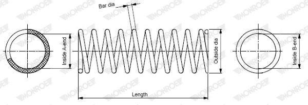 MONROE Coil spring Article number: SP2569 cheaply