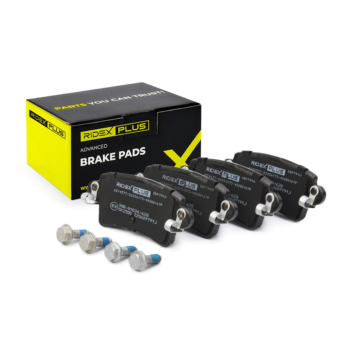 RIDEX PLUS Brake pad set Article number: 402B0167P cheaply