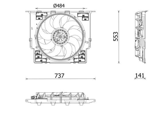 MAHLE ORIGINAL Radiatoriaus ventiliatorius prekės numeris: CFF 645 000P nebrangu