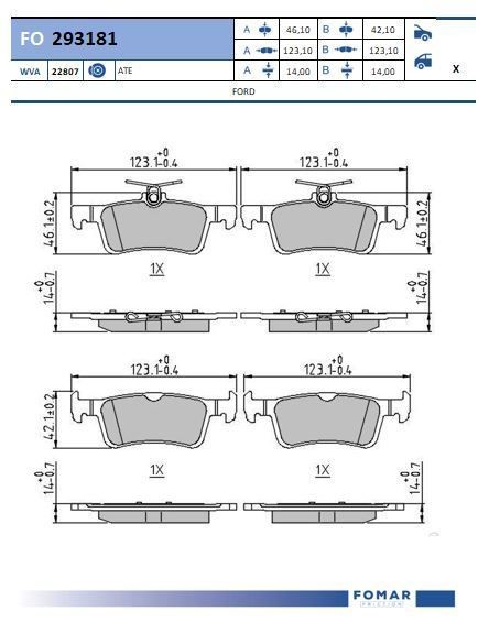 FOMAR Friction Plăcuțe de frână număr articol: FO 293181 ieftin