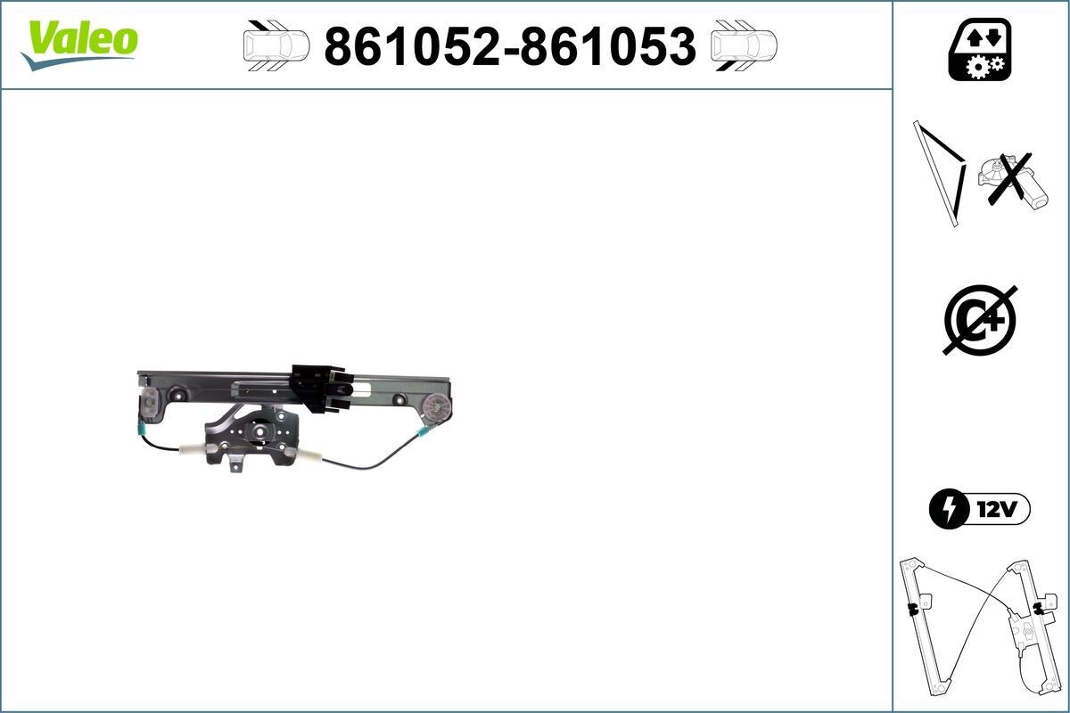 VALEO Window regulator Article number: 861052 cheaply