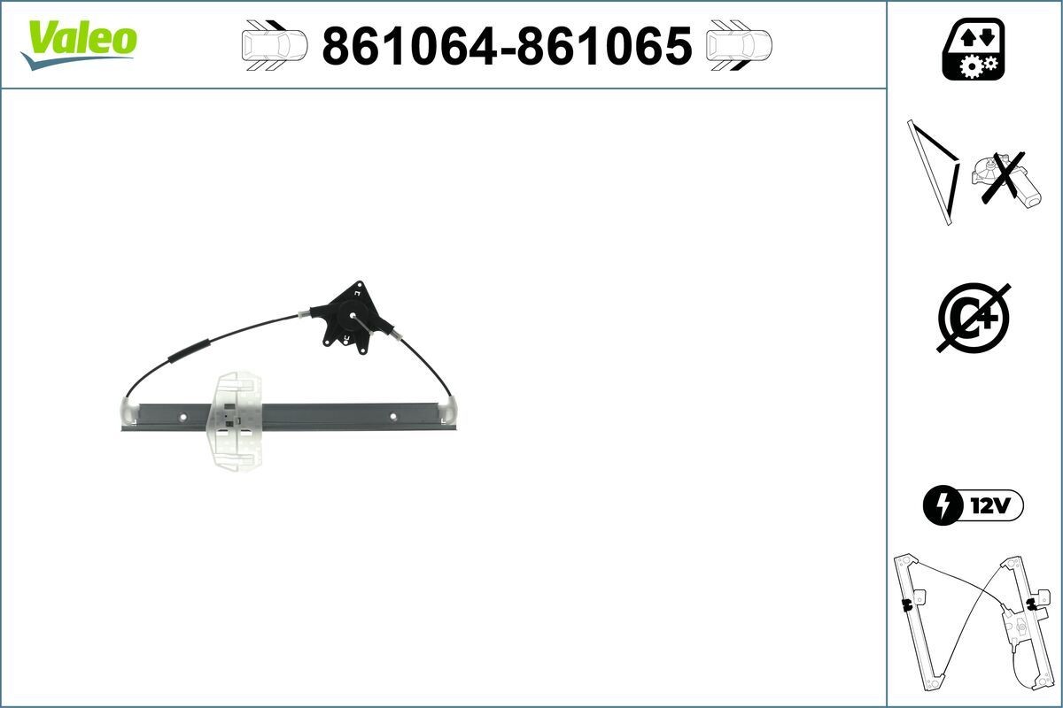 VALEO Window regulator Article number: 861064 cheaply