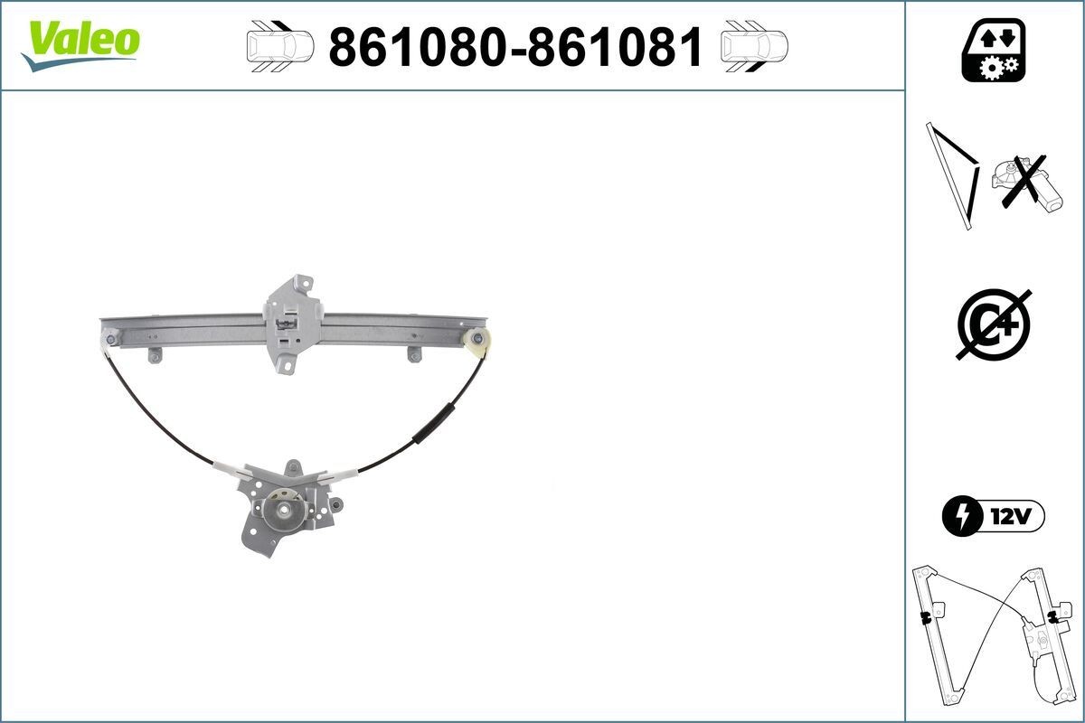 VALEO Window regulator Article number: 861080 cheaply