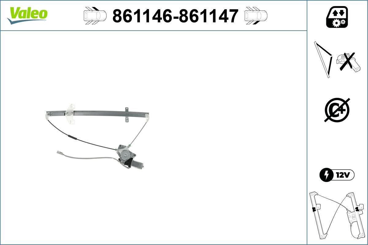 VALEO Window regulator Article number: 861146 cheaply