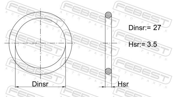 FEBEST Oil Seal, automatic transmission Article number: 02400-008 cheaply