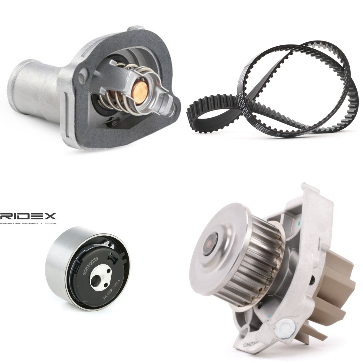 RIDEX Water pump and timing belt kit Article number: 3096W0718 cheaply