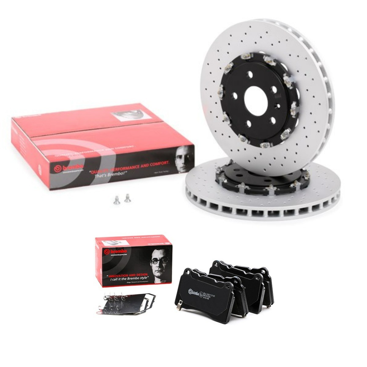 BREMBO Brake discs and pads set TWO-PIECE FLOATING DISCS LINE Article number: BRB3405N0218 cheaply