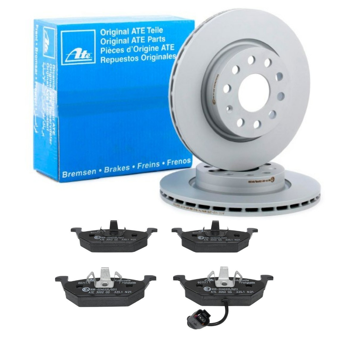 ATE Brake discs and pads set Article number: ATE3405N0023 cheaply