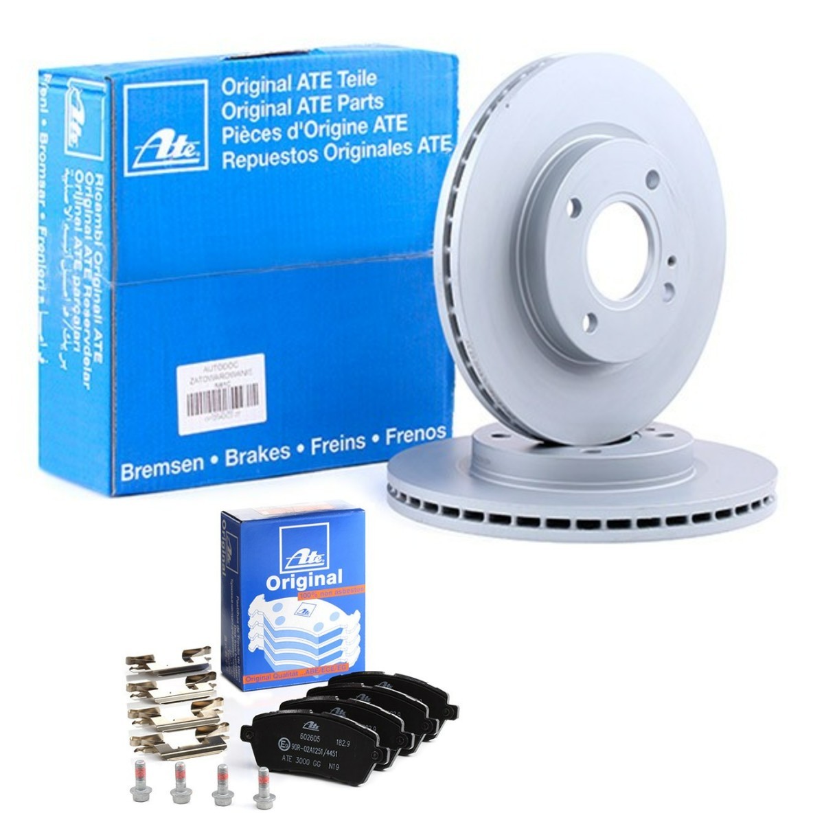 ATE Brake discs and pads set Article number: ATE3405N0025 cheaply
