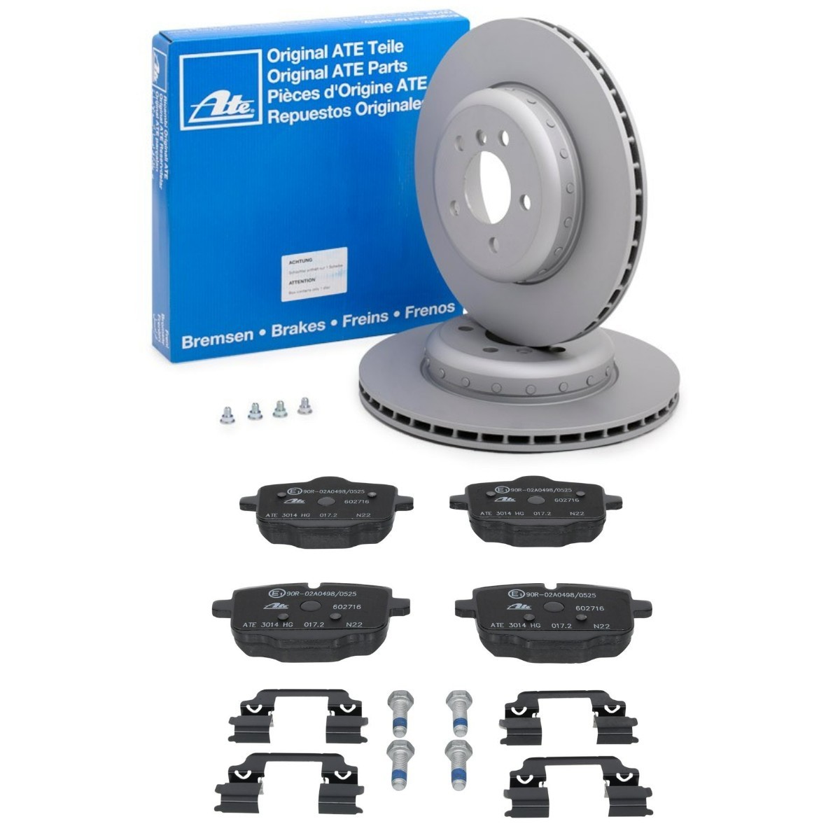 ATE Brake discs and pads set Article number: ATE3405N0104 cheaply