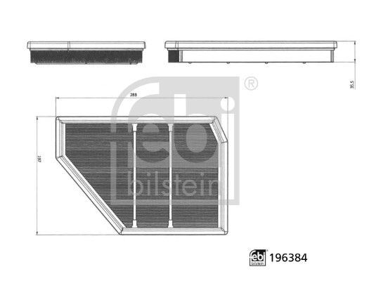 FEBI BILSTEIN Filtru aer număr articol: 196384 ieftin