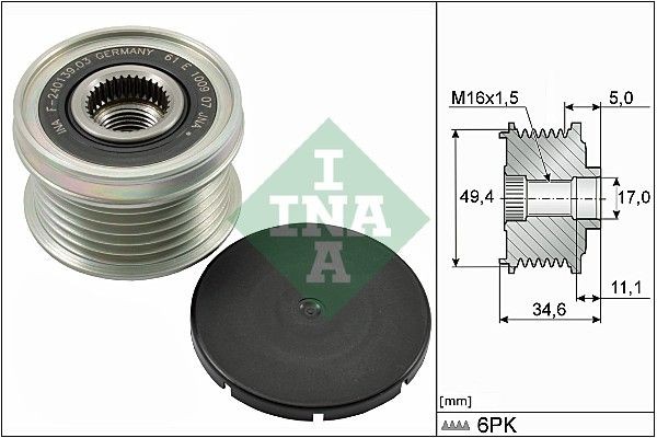 INA Alternator - sprzęgło jednokierunkowe Numer artykułu: 535 0155 10 niedrogo