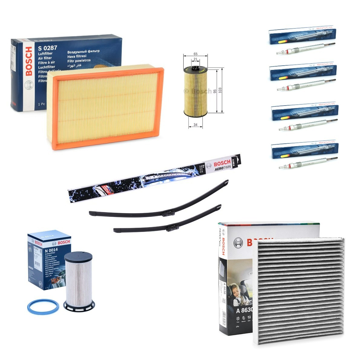 BOSCH Techninės priežiūros komplektas Aerotwin prekės numeris: BSH4682SK001 nebrangu
