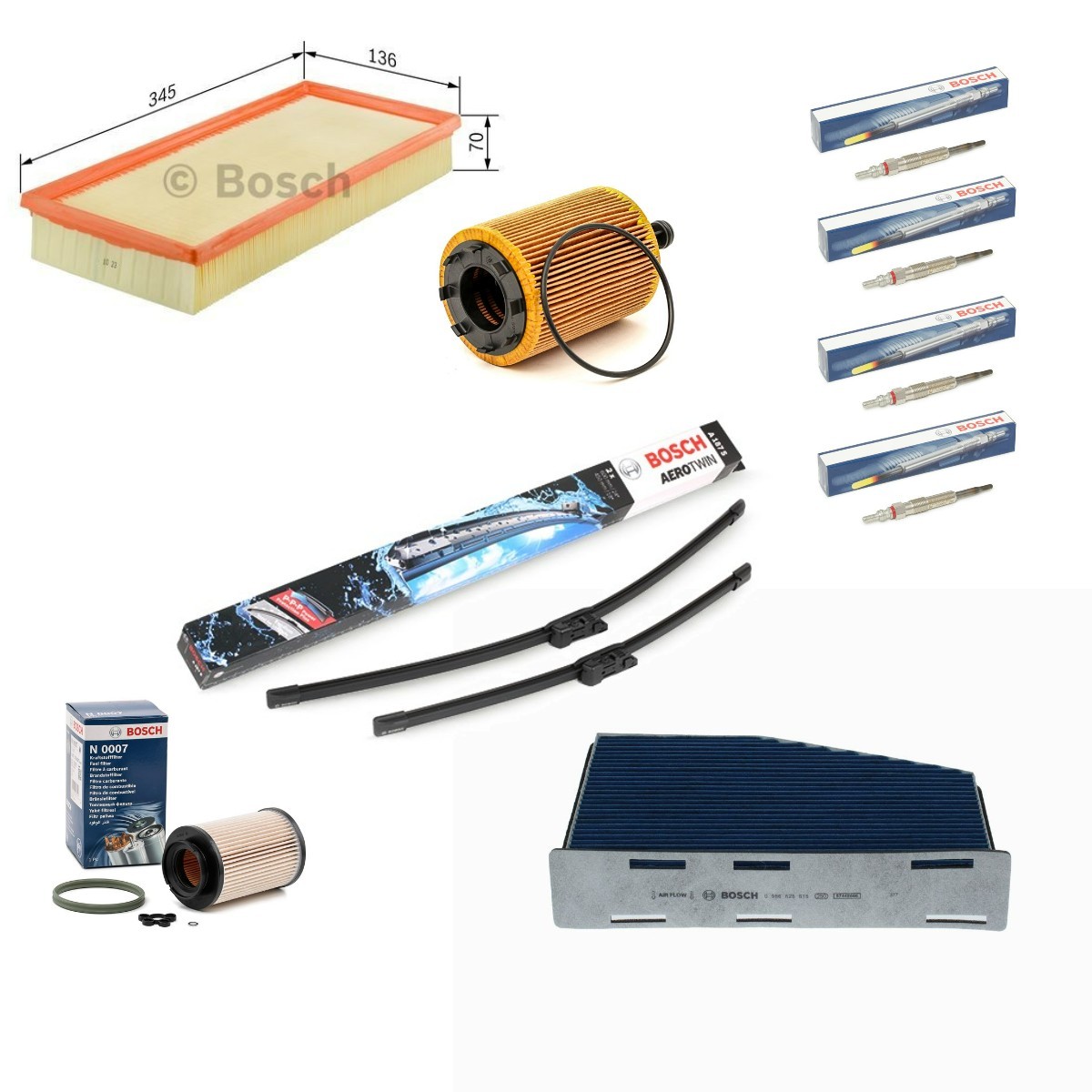 BOSCH Techninės priežiūros komplektas Aerotwin prekės numeris: BSH4682SK010 nebrangu