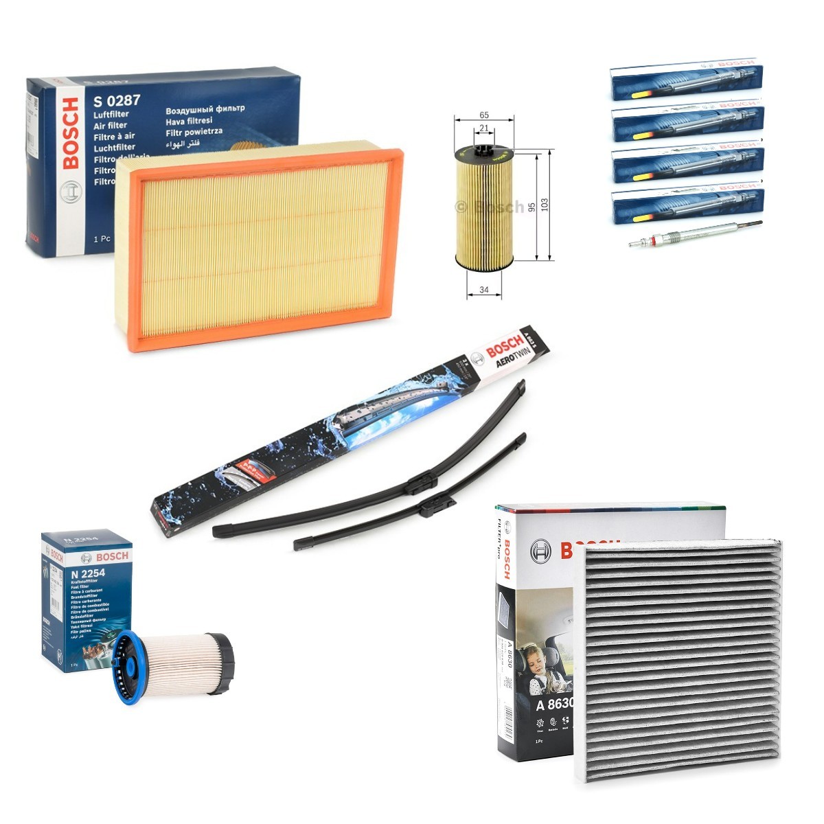BOSCH Techninės priežiūros komplektas Aerotwin prekės numeris: BSH4682SK011 nebrangu