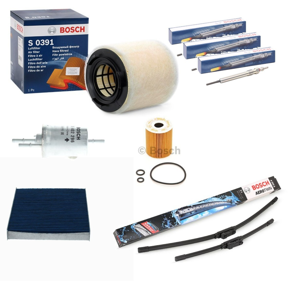 BOSCH Techninės priežiūros komplektas Aerotwin prekės numeris: BSH4682SK018 nebrangu