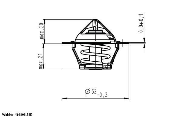 WAHLER Kühlwasserthermostat Artikelnummer: 410808.88D kaufen