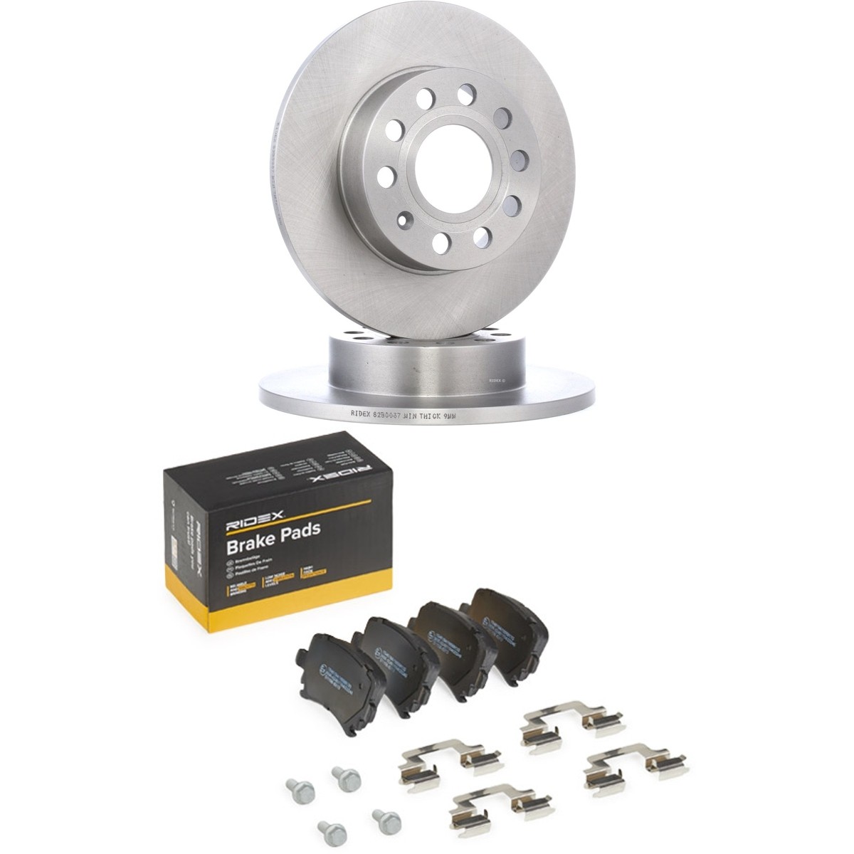 RIDEX Brake discs and pads set Article number: 3405B3398 cheaply