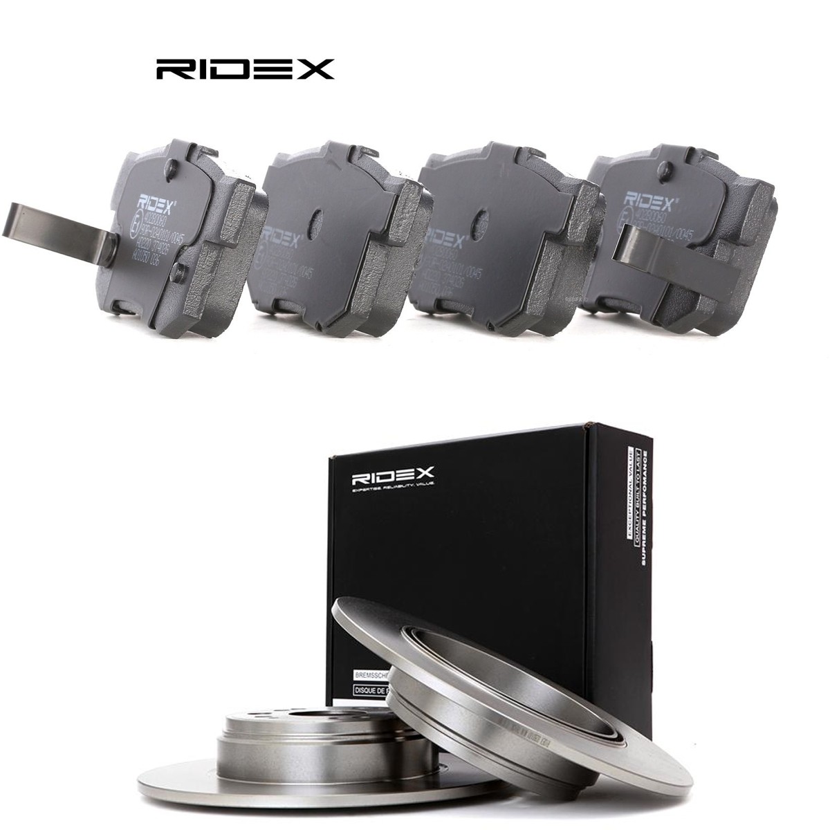 RIDEX Brake discs and pads set Article number: 3405B3411 cheaply