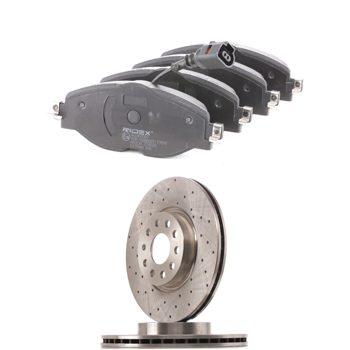 RIDEX Brake discs and pads set Article number: 3405B3423 cheaply
