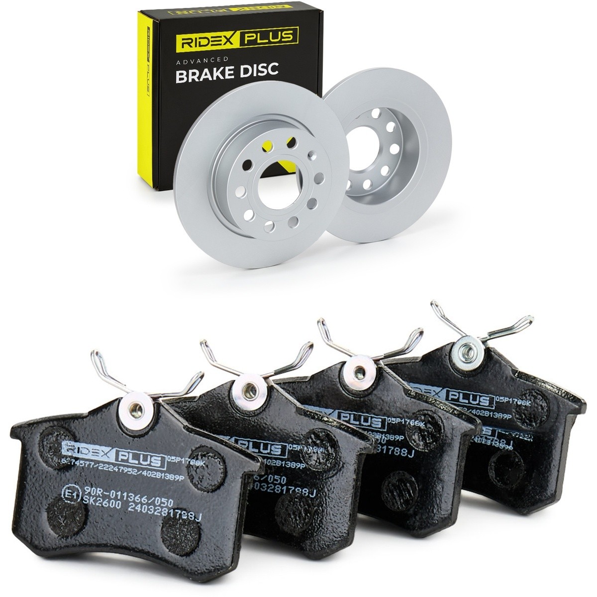 RIDEX PLUS Brake discs and pads set Article number: 3405B0831P cheaply