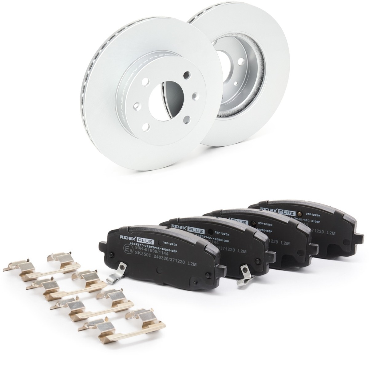 RIDEX PLUS Brake discs and pads set Article number: 3405B0087P cheaply