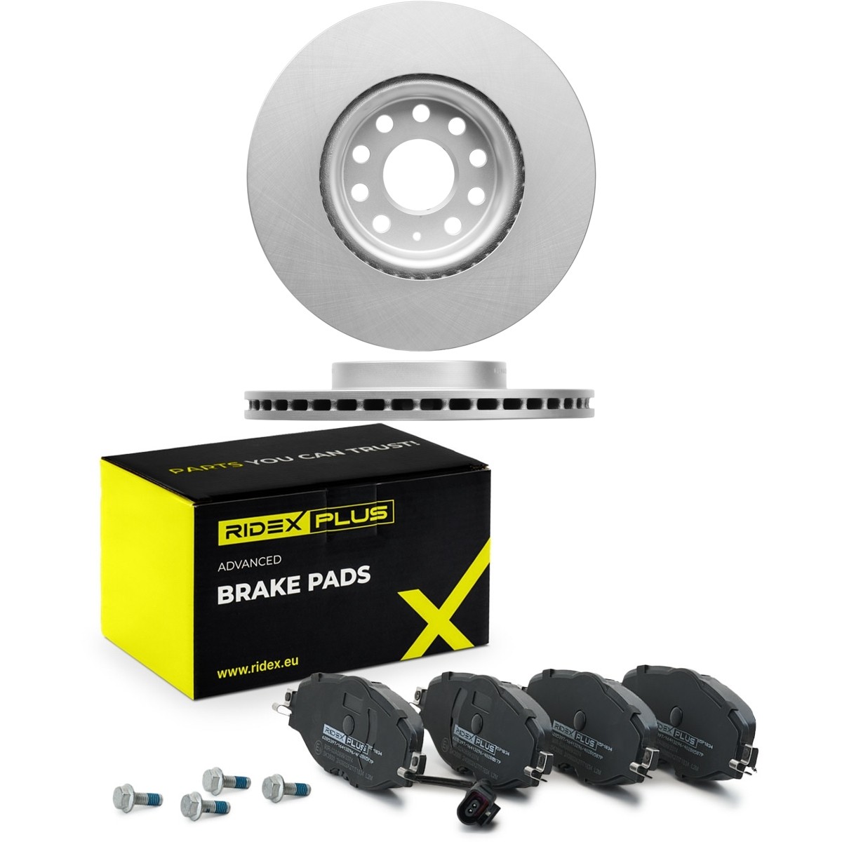 RIDEX PLUS Brake discs and pads set Article number: 3405B0411P cheaply
