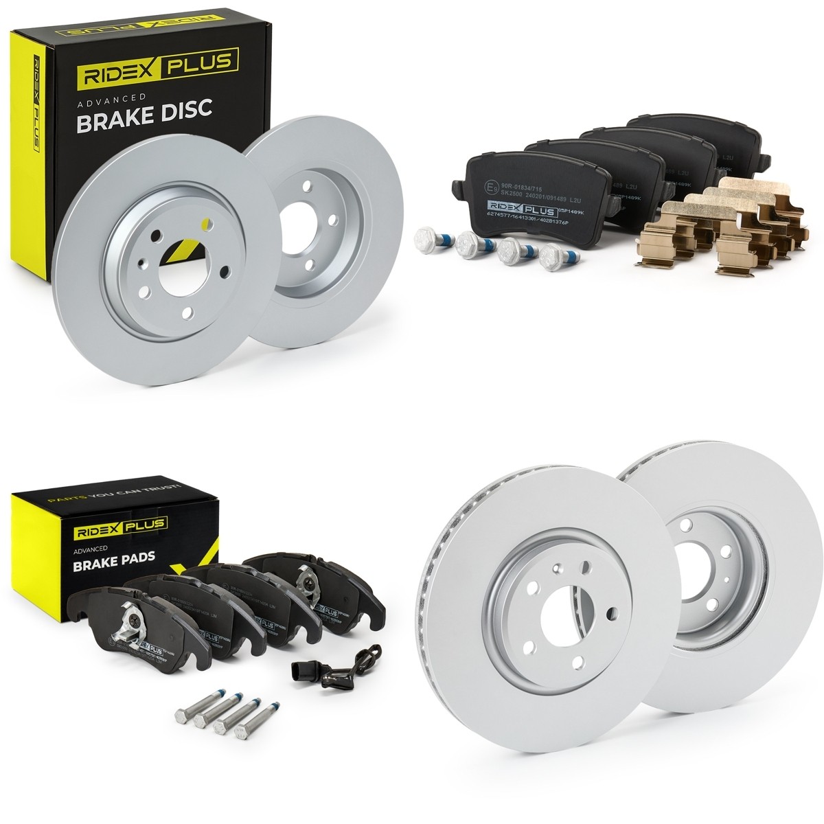 RIDEX PLUS Brake discs and pads set Article number: 3405B1671P cheaply