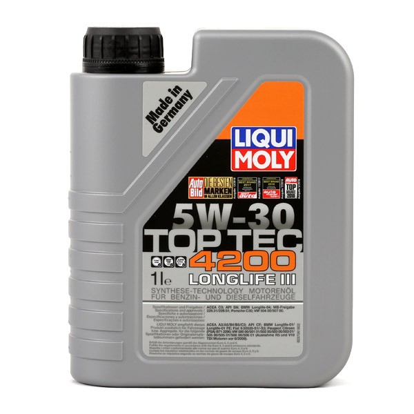 LIQUI MOLY Mootoriõli Top Tec, 4200 Artikli number: 3706 soodsalt