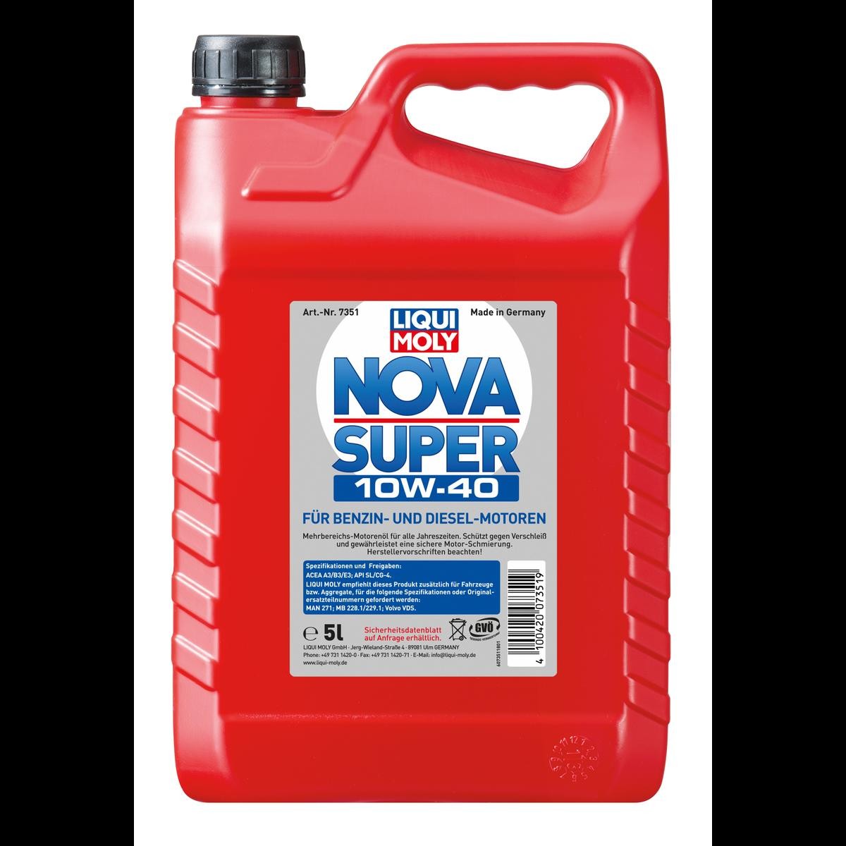 LIQUI MOLY Motorolje NOVA SUPER artikkelnummer: 7351 billig