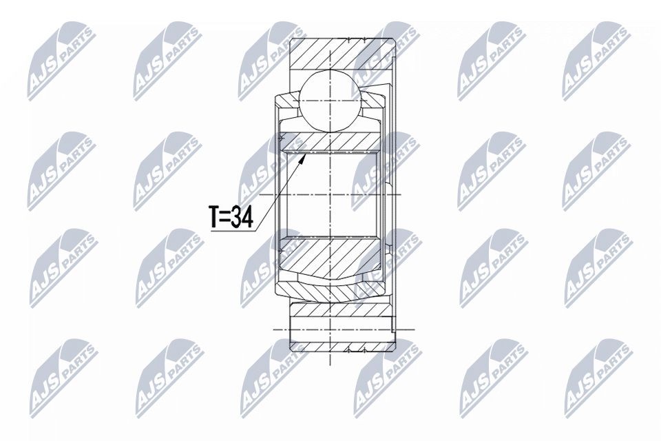 NTY Ledsats, drivaxel Artikelnummer: NPW-VW-122 billigt