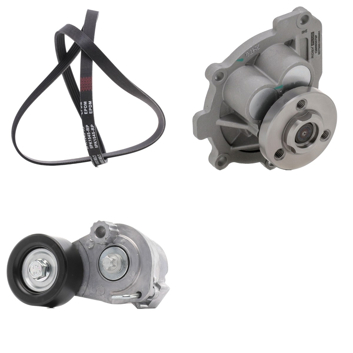 RIDEX PLUS Water Pump + V-Ribbed Belt Kit Article number: 4172P0026P cheaply