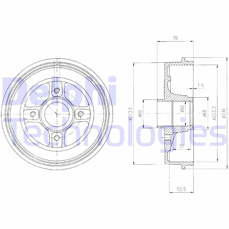 DELPHI Tambor de freno Número de artículo: BF427 a buen precio