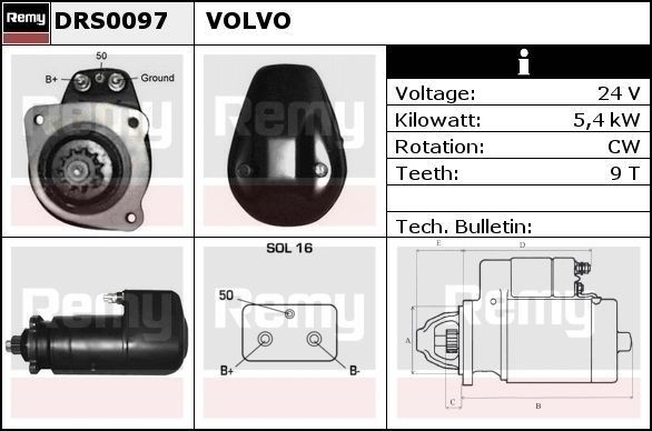 DELCO REMY Starter motor Article number: DRS0097 cheaply