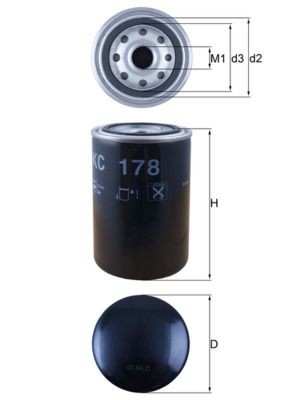 MAHLE ORIGINAL Kraftstofffilter Artikelnummer: KC 178 kaufen