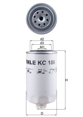 MAHLE ORIGINAL Filtro carburante Numero articolo: KC 186 poco costoso