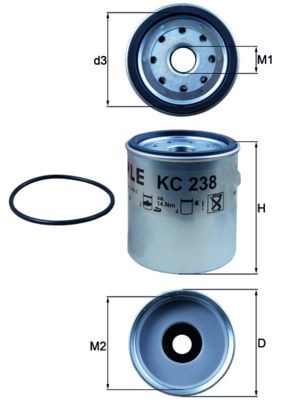 MAHLE ORIGINAL Filtro carburante Numero articolo: KC 238D poco costoso