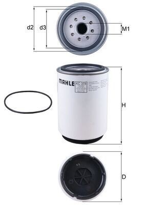 MAHLE ORIGINAL Kraftstofffilter Artikelnummer: KC 378D bestellen