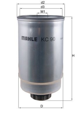 MAHLE ORIGINAL Kütusefilter Artikli number: KC 90 soodsalt