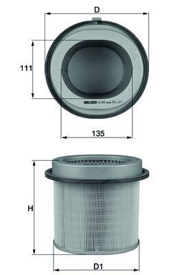 MAHLE ORIGINAL Luftfilter Artikelnummer: LX 670 kaufen