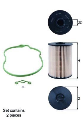 MAHLE ORIGINAL Filtre à carburant UGS: KX 200D/S à peu de frais