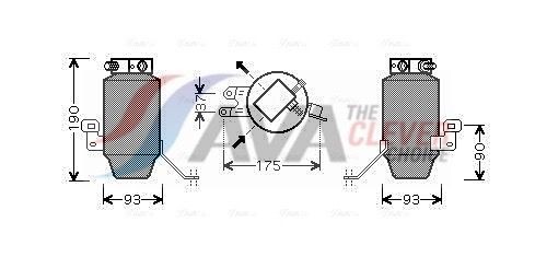 AVA COOLING SYSTEMS Tørfilter aircondition Varenummer: BWD299 billige