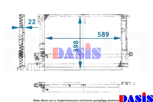 AKS DASIS Air conditioning condenser Article number: 222250N cheaply